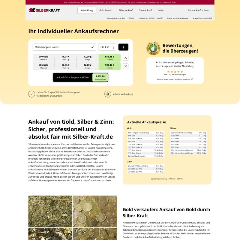 Silberkraft — Onlineshop